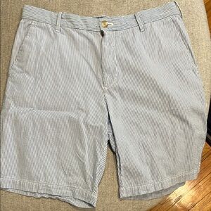 Izod Gray Flat Front Shorts Lightweight Cotton